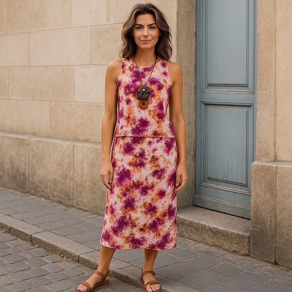 Cato | Tie Dye Mini Skirt + Sleeveless Top Wild Aster 2 Piece Set Size XL